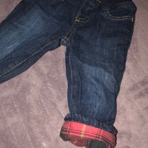 Adorable baby Gap jeans with plaid lining